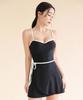 Tyubeuteuli Basic Wrap Skirt Two-Piece Monokini B712 Black