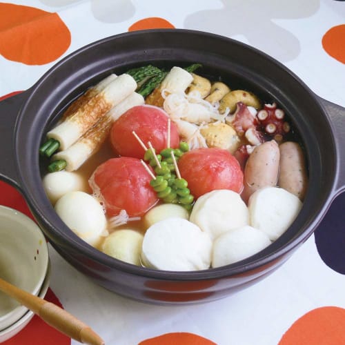 Thermatec IH-compatible earthenware pot, size 6.5, for 1-2 people, Nordic pattern, Graine Mignon design, product number 7223-0210