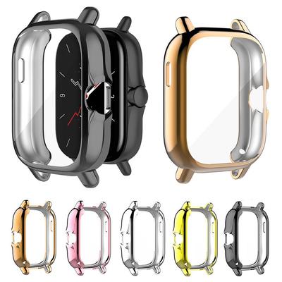 Custodia protettiva in TPU placcatura per Xiaomi Huami Amazfit GTS 3/GTS 2 2e Paraurti protettivo a schermo intero