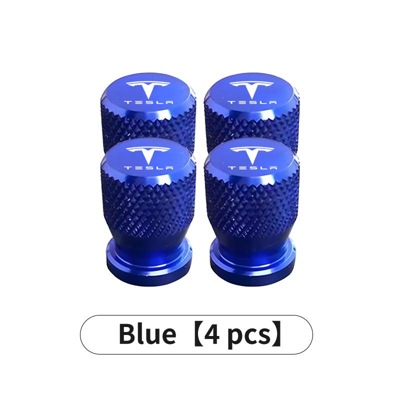 

4Pcs Car Valve Caps Wheel Tires Air Tyre Stem Protective Cover For Tesla Model 3 S Y X