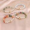 Natural Pearl & Rose Quartz Aquamarine Bracelet | Chinese Style Peach Blossom Jewelry