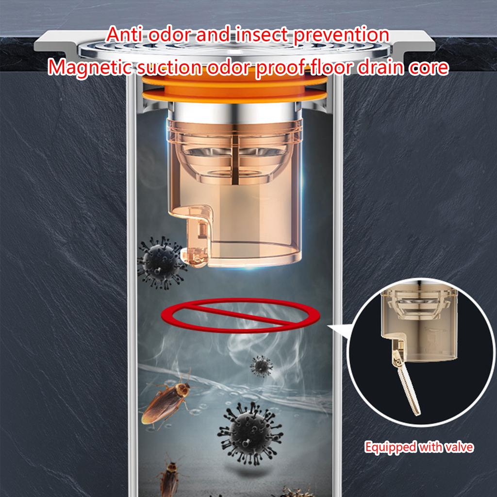Universal Bathroom Drain Odor Blocker Anti-Odor Floor Drain Trap Plastic Drain Odor Stopper Effective for Bathrooms