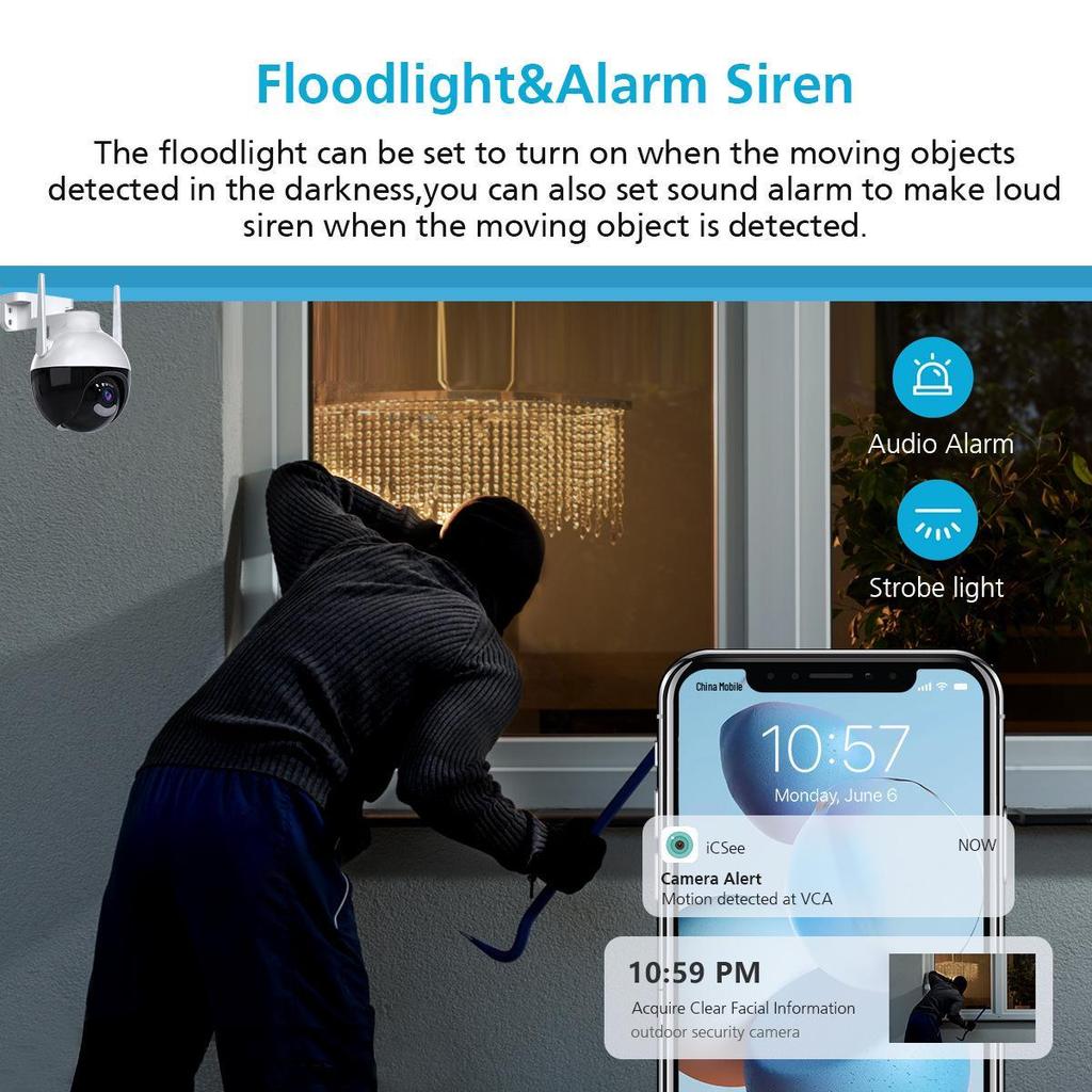 ICSEE Ultra HD Wireless Dome Camera: Smart Surveillance with Wide-Angle Outdoor Coverage