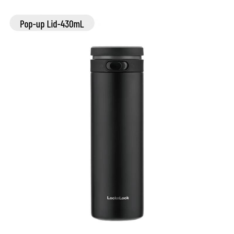 LocknLock 430ml Stainless Steel Pop-up Lid Insulated Bottle