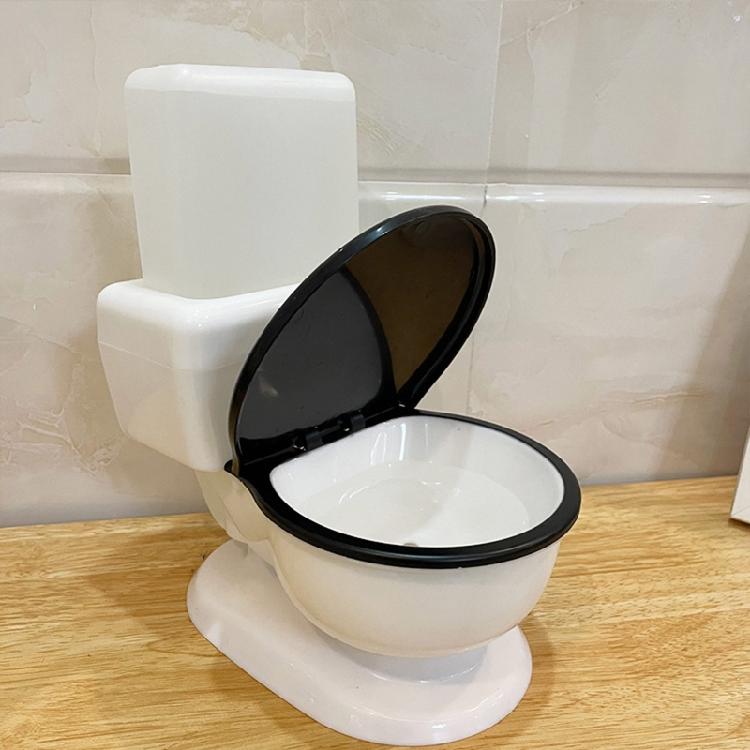 Fontanella per Gatti Forma WC Erogatore d'Acqua a Gravità 650ml Senza Filtro