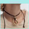 Unique Irregular Circle Pendant Necklace For Women Stylish Minimalist Design In Gold And Silver