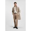 BOSS Slim Fit Cotton Blend Pants Open Beige