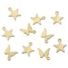 Copper Sand Faced Pentagram Pendant For DIY Jewelry Making Craft Accessories