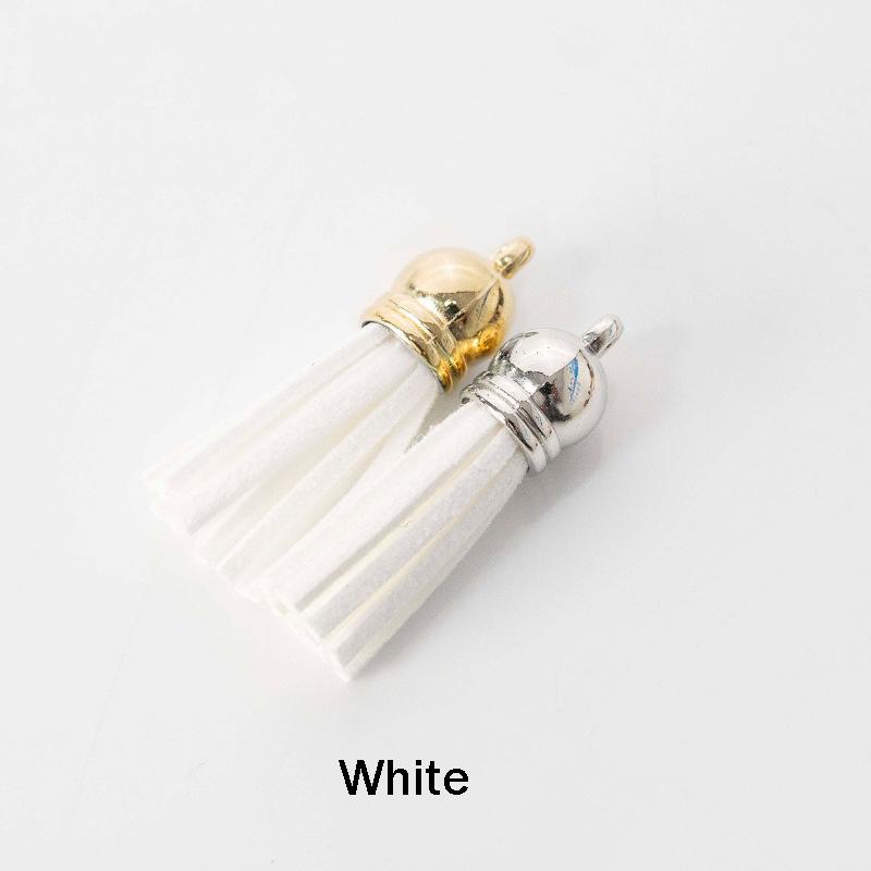 20Pcs/Lot 35mm Leather Tassel for Keychain Straps Jewelry Fiber Fringe Suede Tassel DIY Key Chain Pendants Jewelry Accessories