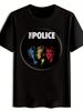 T-shirt Vintage Rock Band Graphic - THE POLICE Retro Music Print Short Sleeve Tee
