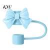 Decorative Straw Toppers Cute Bow Cover for 10mm Straws, Silicone Dustproof Tip Covers Cap, Reusable Topper Coffee Cups And Tumblers Dust Proof Plugs