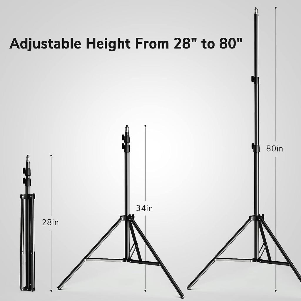 210cm Photography Tripod Light Stands With 1/4 Screw Head Adjustable Light Stand Photo Tripod For Phone Ring Light Photo Studio