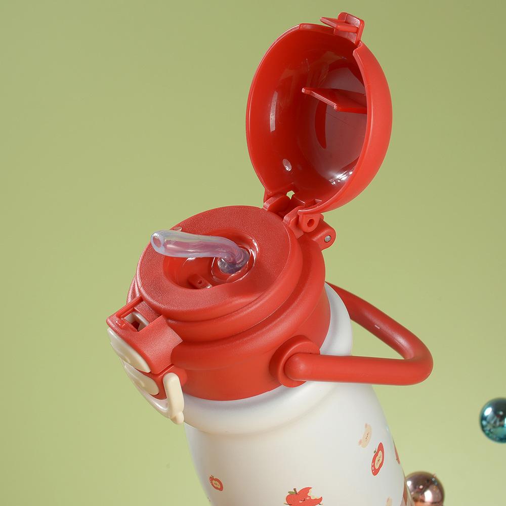 Children's 316 Stainless Steel Insulated Straw Cup - Cute Cartoon Design, Large Capacity, Portable & Durable