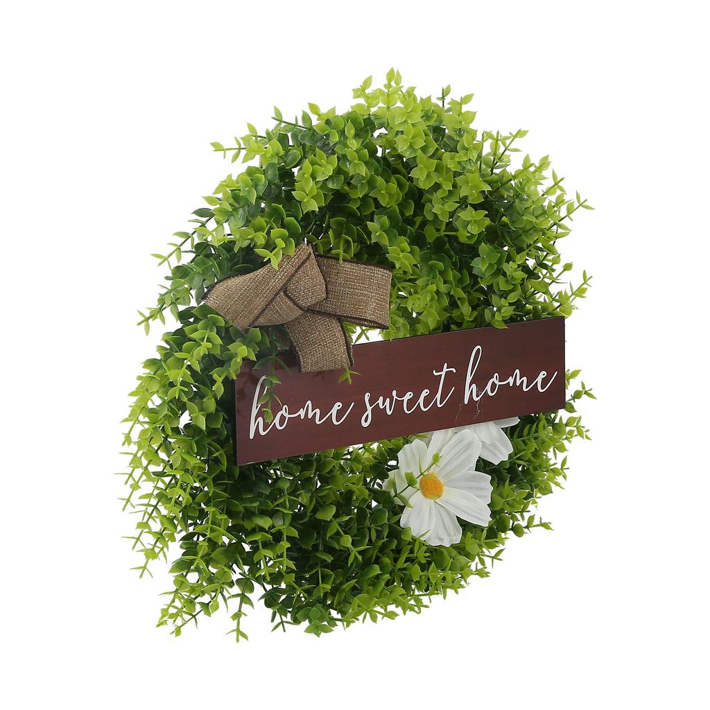 Front Door Garland Artificial Leaves Flower Wreath Decoration Festival Day Wall Decoration