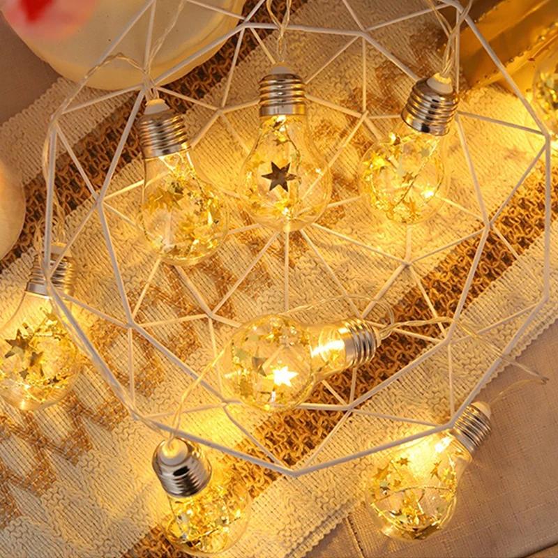 2M10Bulbs LED Fairy Lights Bulb Garland Bulb Light String Christmas New Year Wedding Party Bedroom Living Garden Decor Lamp