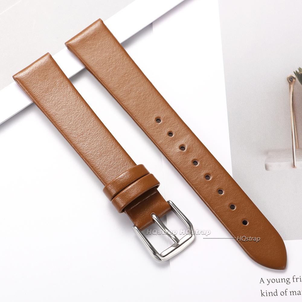 Slim Leather Watch Strap 8mm 10mm 12mm 14mm 16mm for Women Watch Accessories High Quality Watchband Universal Replacement Belt