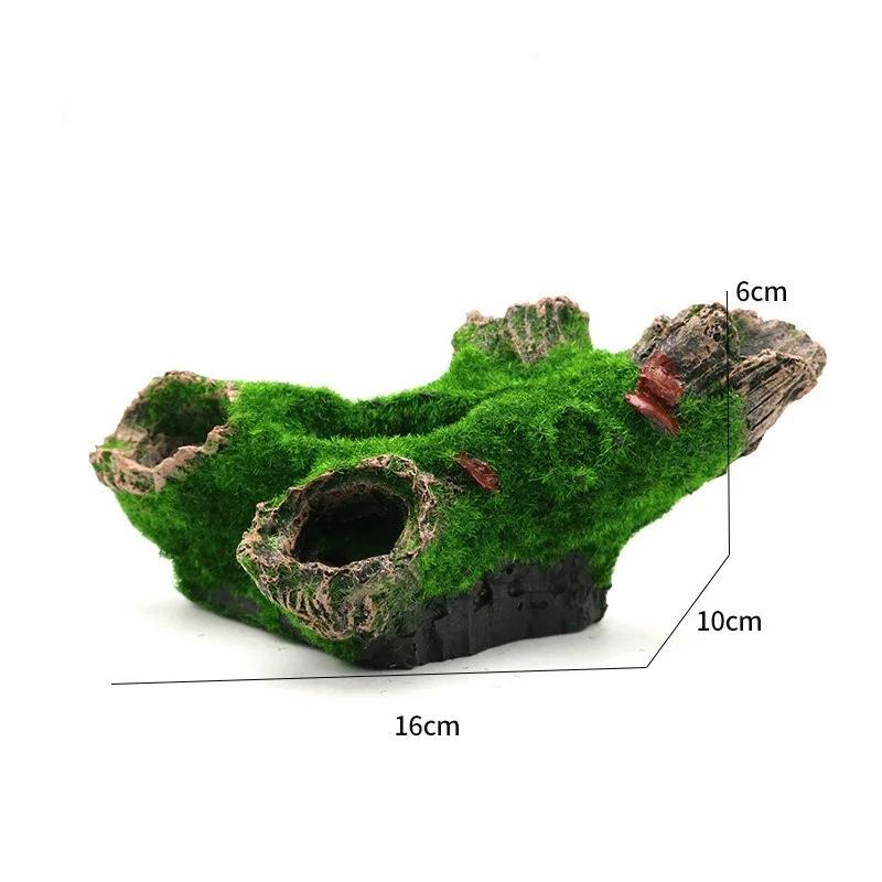 Aquarium Decoration Moss Tree House Resin Cave Fish And Shrimp Hiding House Landscaping Fish Tank Decoration Accessories