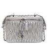 Niche Pleated Embroidery Thread Chain Square Box Bag New Trendy Fashion Versatile Small Square Bag Shoulder Messenger Bag