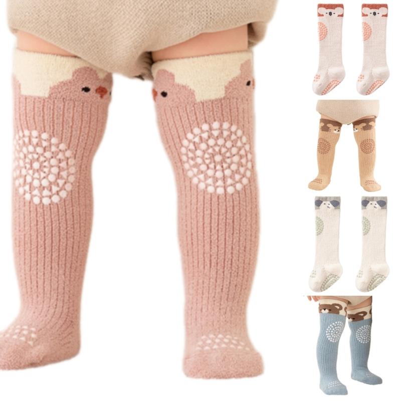 Winter Warm Toddler Long Socks Baby Knee Socks with Animal Pattern Infant Knee Stockings for Baby 0-3 Years