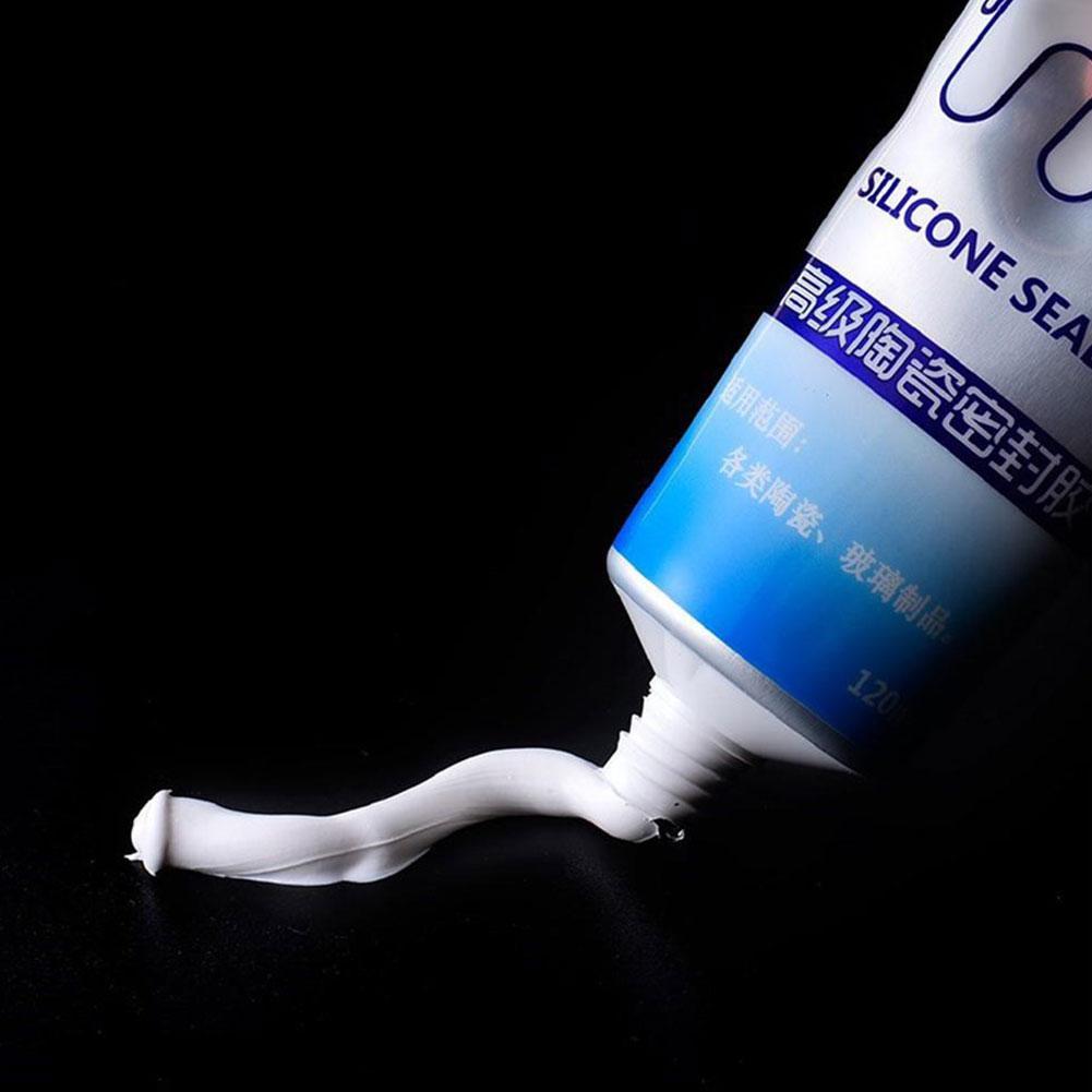 120ml Multipurpose Silicone Sealant Waterproof Caulk Seal Mouldproof Fast Drying Beautify Sewing Adhesive for Kitchen Bathroom