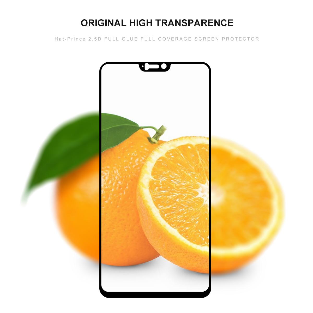

HAT PRINCE Full Glue Full Size 0.26mm 9H 2.5D Arc Edge Tempered Glass Screen Protector for OnePlus 6 Black
