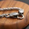 Domineering Men's Snake Head Wrist Bracelet Square Emperor Chain Zodiac Bracelet