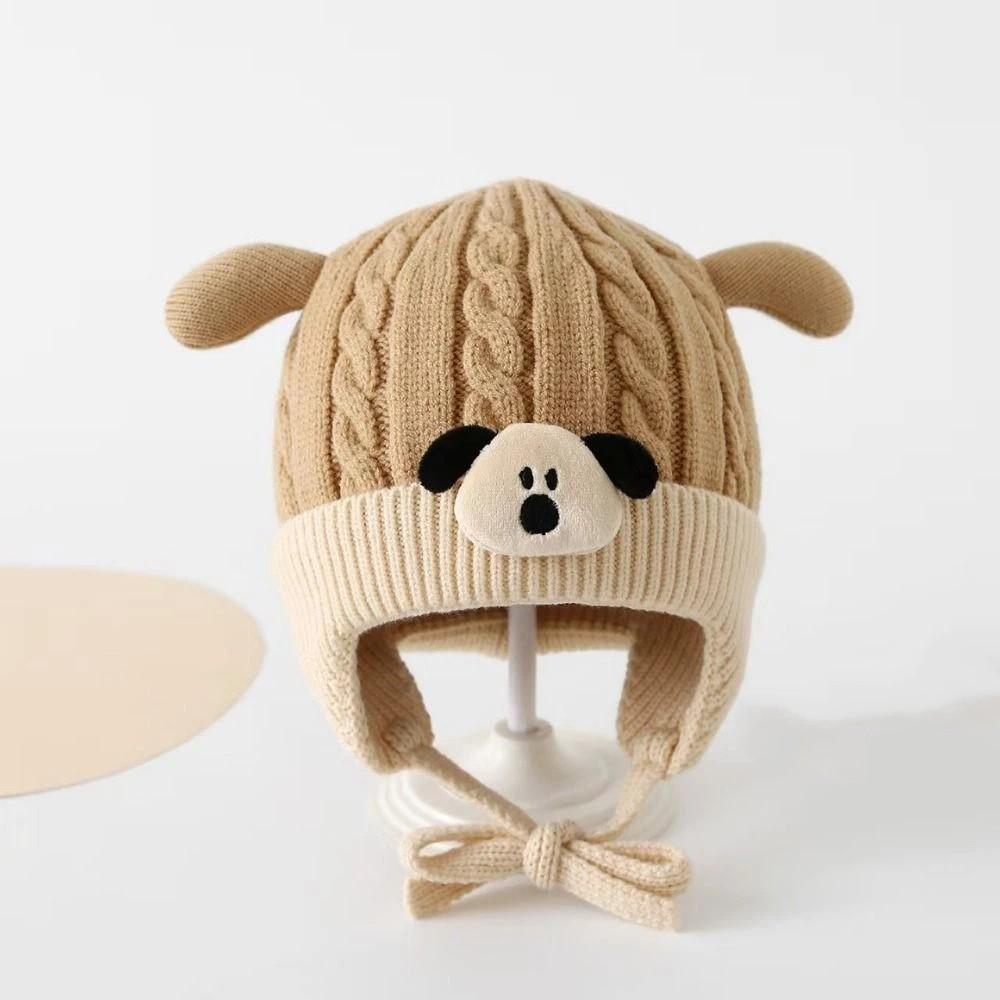 Breathable Toddler's Plush Knitted Hat 6-36 Months Kids Ear Protection Hat  Winter Season