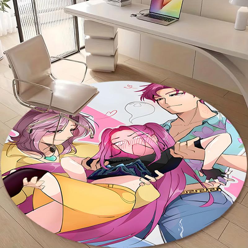 1pc KPop Demon Hunters MIRA3 Design Printed Area Round Carpet for Bedroom Living Room Home Decor Rugs Mat Non Slip Mat Rug for Bedside