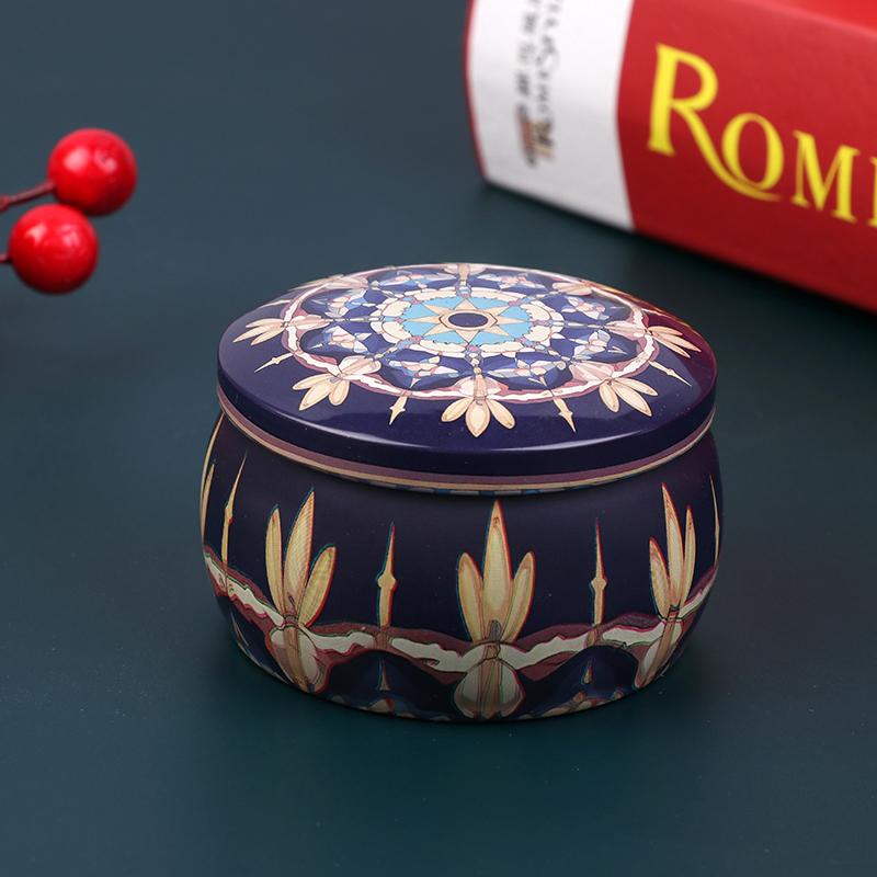 Vintage Mum Konserve Kutusu Şeker Kurabiye Saklama Kutusu Kuru Baharat Saklama Kavanozu Uygun DIY Mum Kozmetik Merhem Yapımı Noel
