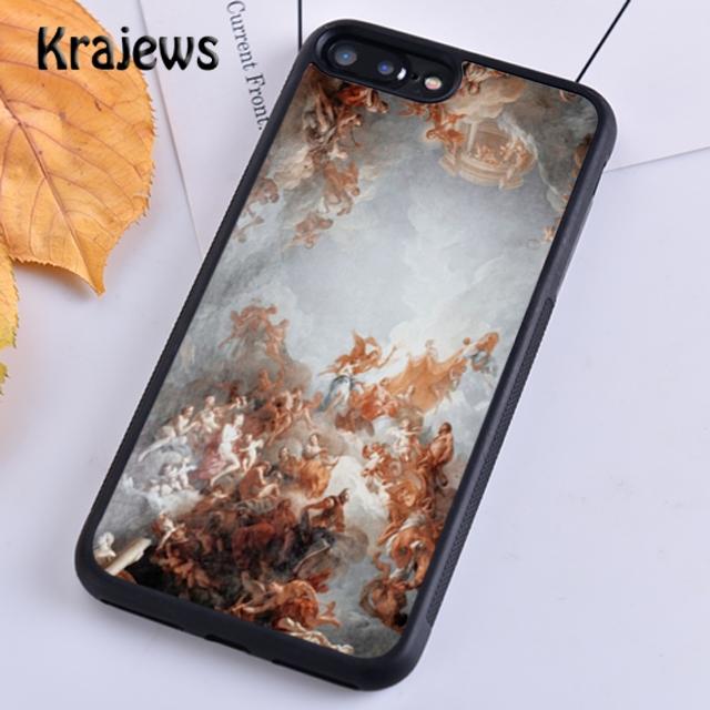 Krajews Vintage Baroque Painting Phone Case Cover For iPhone 17 Air 16 15 14 Plus 12 13 Pro Max Coque Fundas