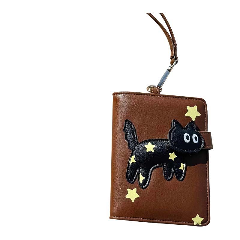 

Cilinpark XINGX Cat and Dog Passport Bag Soft Pu Travel Business Trip Document Package Hanging Neck Cute Gift Kitten