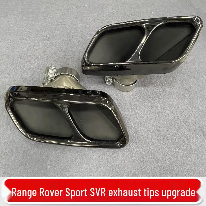 Exhaust Pipe Upgrade for 2014-2022 Range Rover Sport with SVR Quad Square Tailpipes & Matching Body Kit