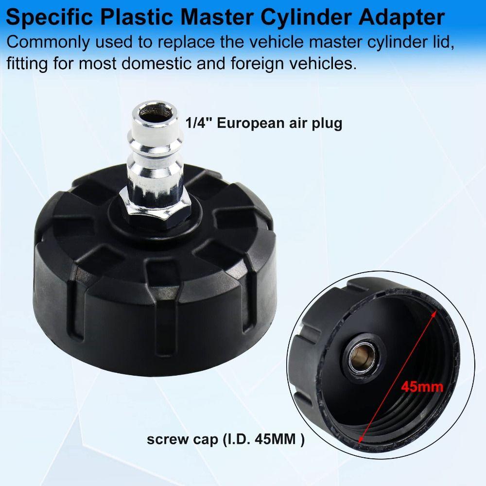 Universal Adapter Master Cylinder Adapter Kit Bleeder Tool Brake Fluid Replacement  Automotive Use