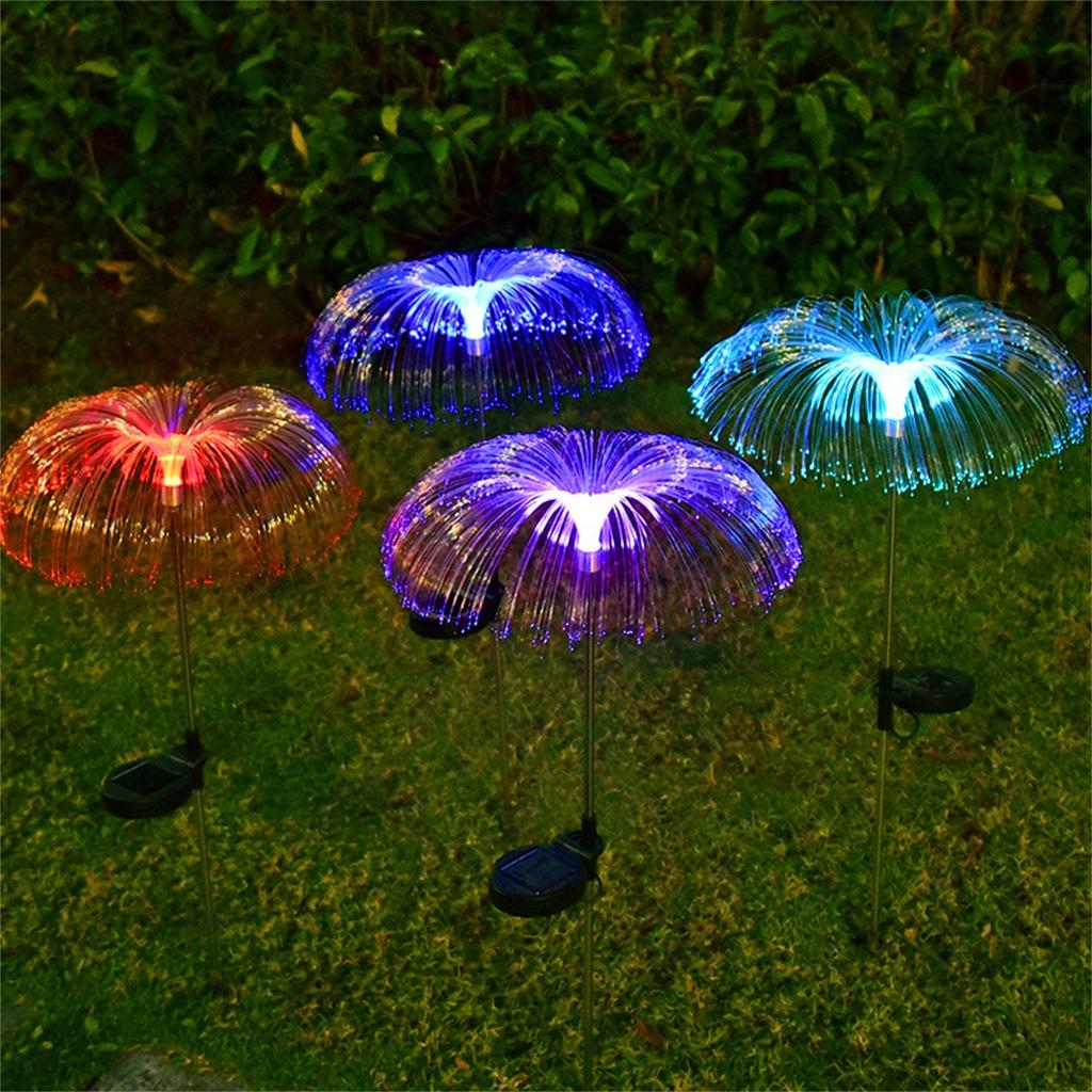 Solar Outdoor Lights MultiColor Changing Jellyfish Ground Lights  LED Lamp Garden Path-way 