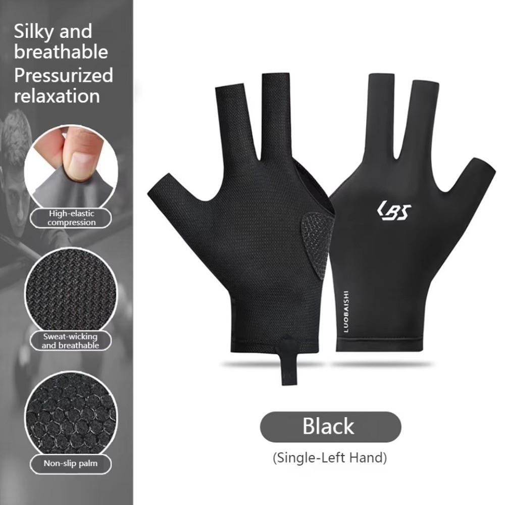 1Pcs High-elasticity Snooker Glove Half-finger Training Glove Billiard Glove Fitness Accessories