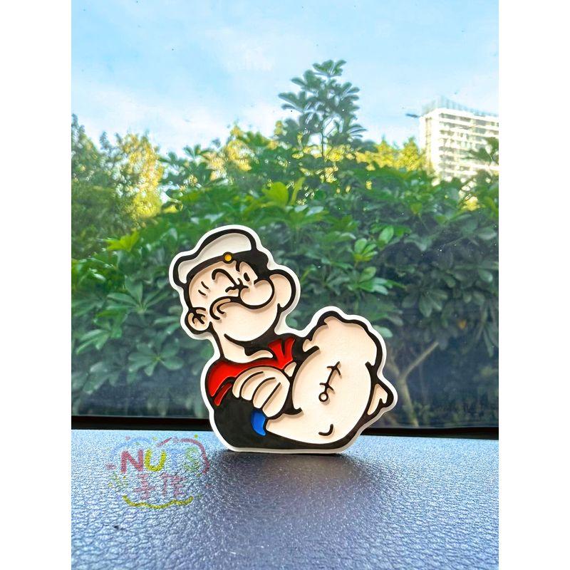 New Popeye Car Air Vent Diffuser Stone Aromatherapy Car Decoration, Purely Handmade, Personalized, High-End Gift
