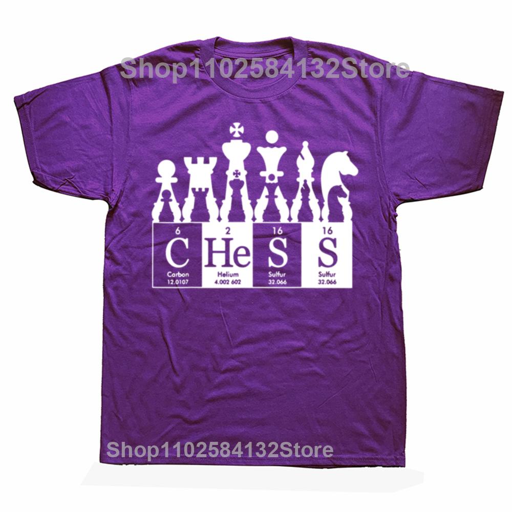 

Funny Chess Player Periodic Graphic Tshirts Men Womens Fashion Oversized Tshirt 100 Cotton Loose Chessboard Game T Shirt 4XL