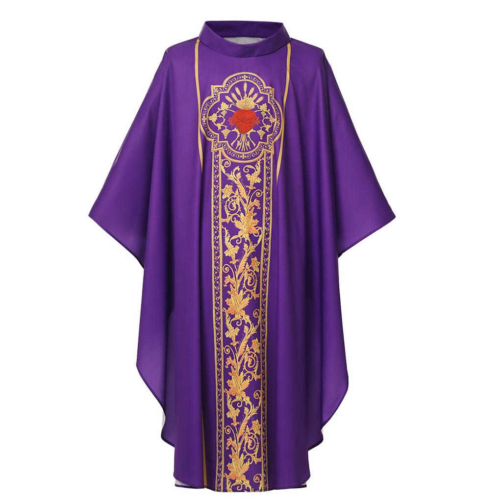 Festgewand Chasuble Messgewänder Robe Priester Cosplay Kostüm