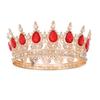 Baroque Round Crown Headwear  European Style Bride's Wedding Dress Birthday and Coming of Age Gift Round Alloy Crown Hair Accessory