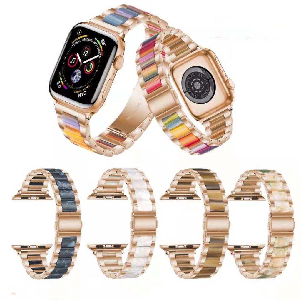 strap for Apple Watch 10 9 8 7 6 5 se watchband for iwatch ultra 49mm 42mm 45mm 46mm 41mm resin metal Bracelect wristband