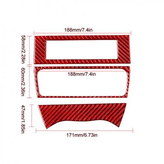 For Porsche Boxster/996 Red Carbon Fiber Interior Central Storage Box Cover Trim