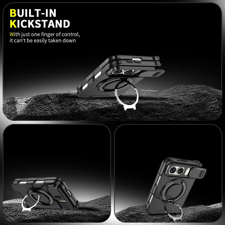 Sliding Camshield Lens Cover Ring Holder Shockproof Phone Case For iPhone Duo