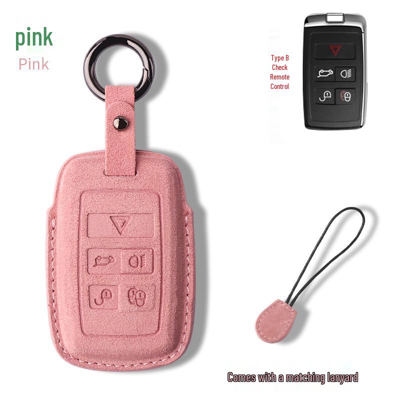 Nubuck Leather Key Case for Range Rover Models (Sport, Evoque, Defender, Discovery Sport, Velar, Freelander)