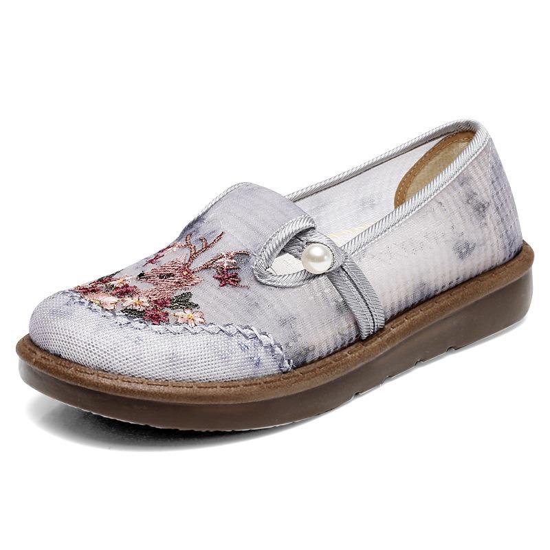 Nové minimalistické dámské ležérní boty se silnou podrážkou a z prodyšné rybí kosti a prodyšné rybářské boty