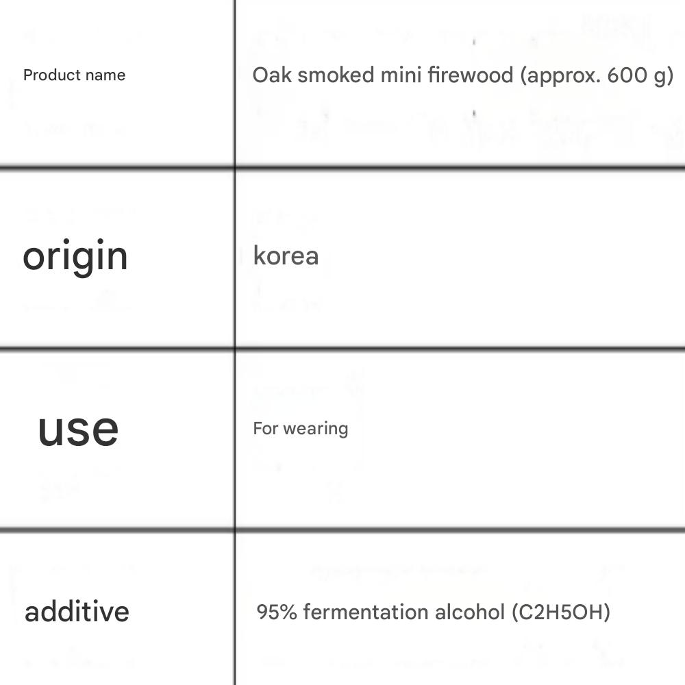 600g(1.32lb) of Oak Smoked Mini Firewood