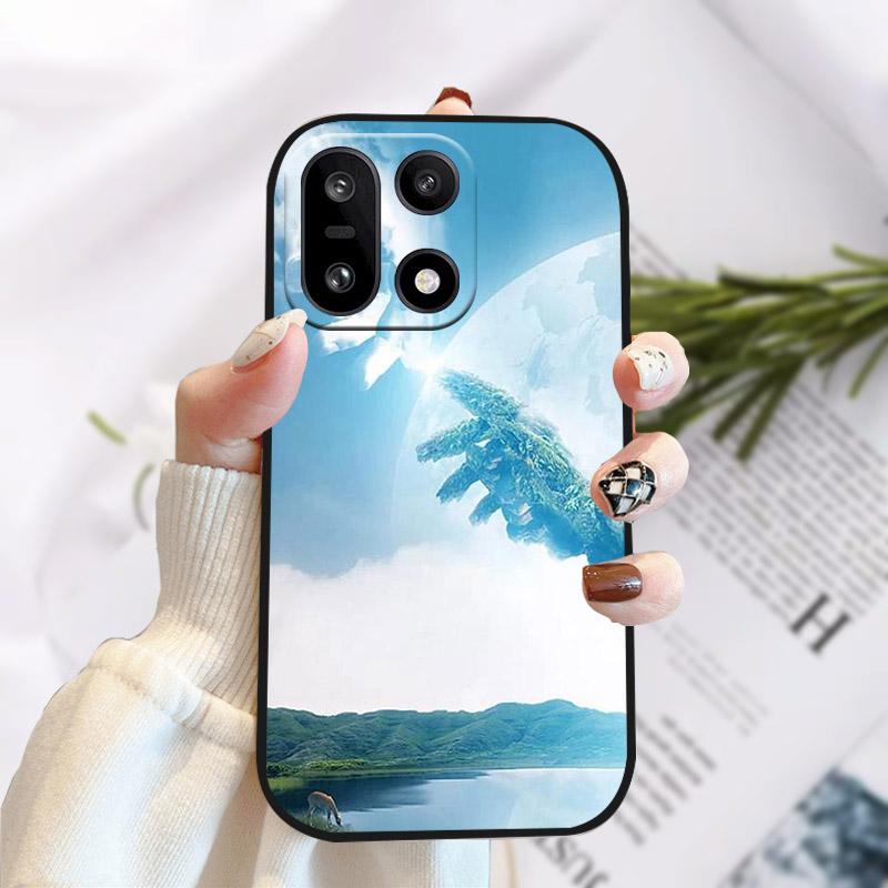 For OnePlus 15 1 + 15 Case Stylish Camera Protect Cover Soft Silicone TPU Fundas For One Plus 15 OnePlus15 PLK110 Phone Bumper