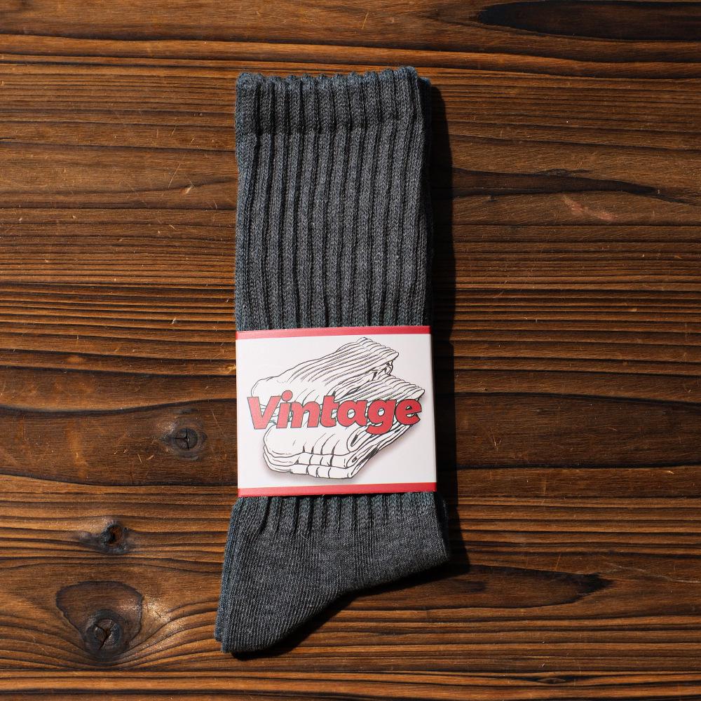 Ami Haki Retro Pamuklu Orta Boy Çoraplar - Unisex Sonbahar/Kış Stili