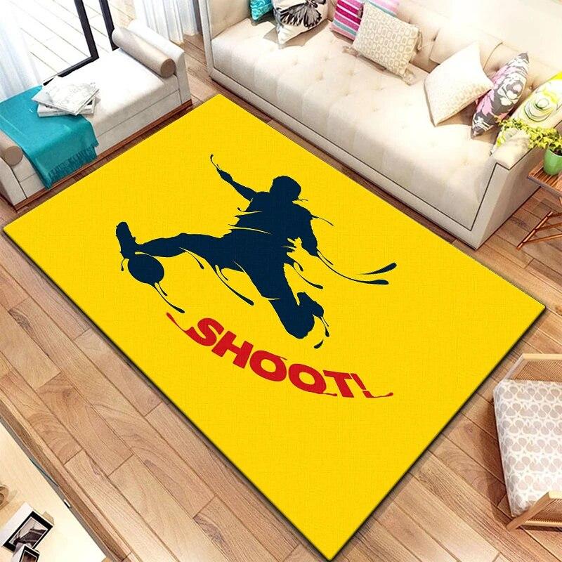 Soccer Football Creativity HD Printed Carpet Household Rug Children's Room Living Room Chair Bedside Modern Simple Floor Mat