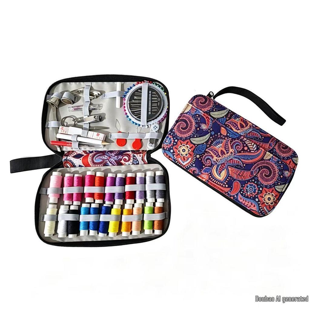 Portable Needle and Thread Kit - Home DIY Sewing Tool Set, Household Sewing Box