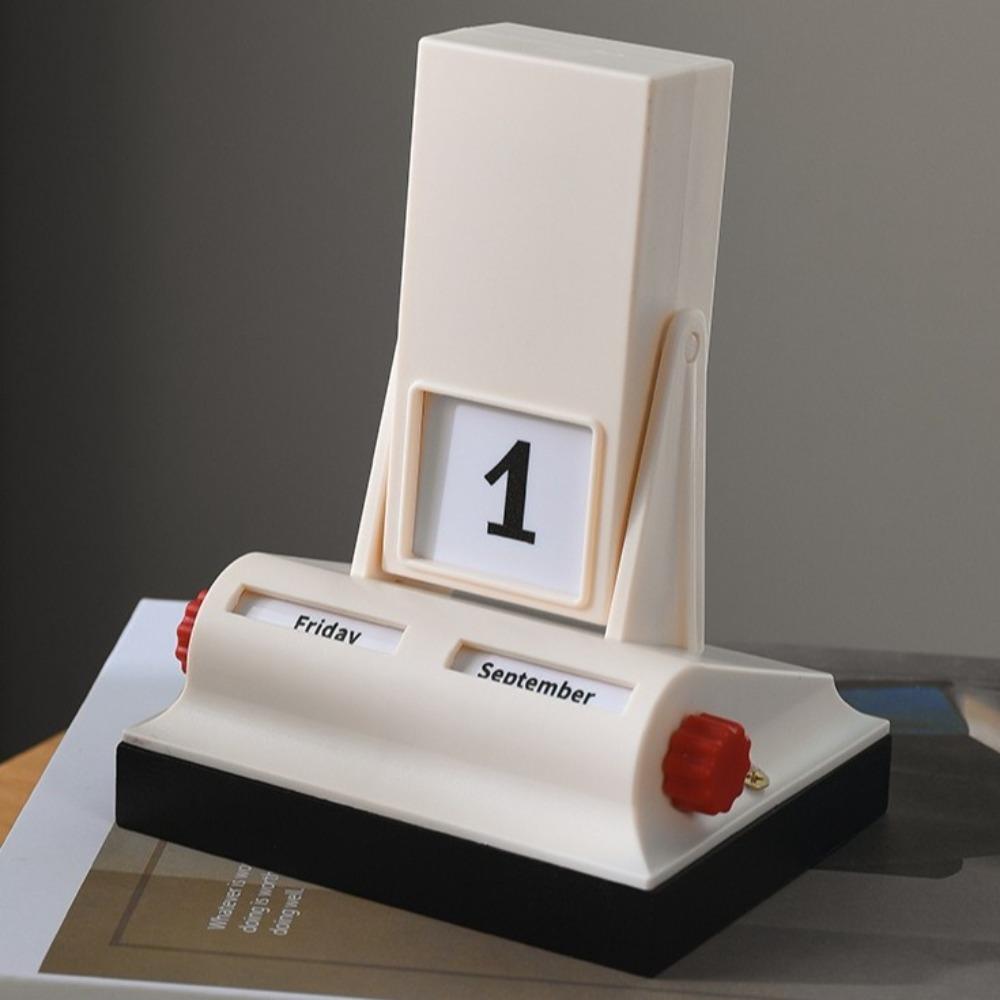 Retro Rotating Calendar Light Luxury Perpetual Calendar Creative Desk Calendar  Hotel